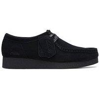 Clarks Wallabeeevosh Suede Shoe - Black
