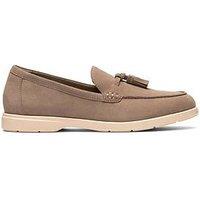Clarks Narini Edge Shoes - Stone Suede