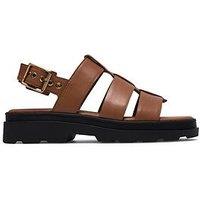 Clarks Orinoco3 Strap Wide Fit Sandals - Tan Leather