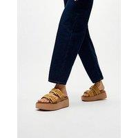 Fitflop Gen-Ff Max Buckle Stripe Webbing Two-Bar Slides - Tumeric