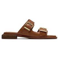 Clarks Ariany Bay Sandals - Tan Leather