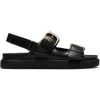 Clarks Aristella Bay Sandals - Black Leather