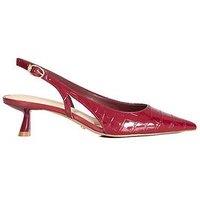Dune London Cyan Cut Out Slingbacks - Burgundy