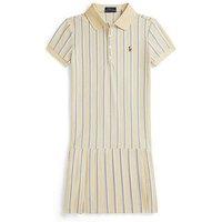 Polo Ralph Lauren Girls Short Sleeve Stripe Dress - Yellow