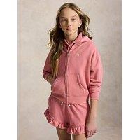 Polo Ralph Lauren Girls Full Zip Hoodie - Pink