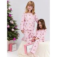 Boux Avenue Girls Deer Print Pyjamas In A Bag - Pink Mix