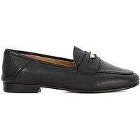 Dune London Greek Leather Loafers - Black