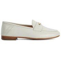 Dune London Greek Leather Loafers - Ecru