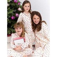 Boux Avenue Girls Red Heart Pyjamas In A Bag - Cream