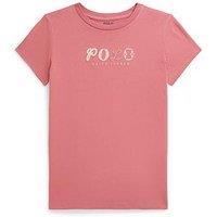 Polo Ralph Lauren Girls Short Sleeve Polo Logo T-Shirt - Pink