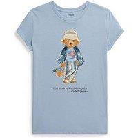 Polo Ralph Lauren Girls Bear Short Sleeve T-Shirt - Blue