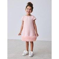 Ted Baker Younger Girls Frill Hem Occasion Dress - Pink