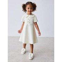 Ted Baker Younger Girls Frill Collar Dress - Cream