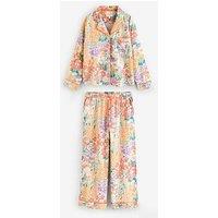 Laura Ashley Meaadow Button Through Pyjamas - Pink