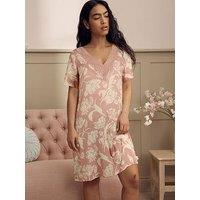 Laura Ashley Gosford Sleep T-Shirt Nightie - Pink