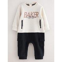 Ted Baker Baby Boys Graphic Mocksuit - Stone