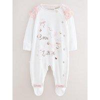 Ted Baker Baby Girls Born In 2026 Bunny Sleepsuit - White