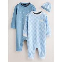 Ted Baker Baby Boys 2 Pack Romper Hat Set - Blue