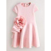 Ted Baker Girls Corsage Scuba Occasion Dress - Pink
