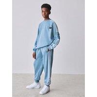 Ted Baker Older Boys Panel Colour Block Sweatshirt And Joggers Set - Blue