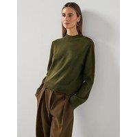 Mango High Neck Jumper With Button Detail - Green