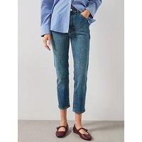 Mango Claudia Slim Fit Cropped Jeans - Blue