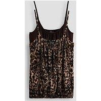 The Very Collection 2 Pack Stretch Cami Tops - Animal Print
