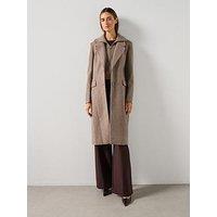 Mango Combined Coat With Detachable Collar - Brown