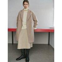 Mango Finsti Boucle Coat - Beige