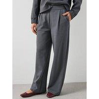 Mango Straight-Fit Cotton Trousers - Blue