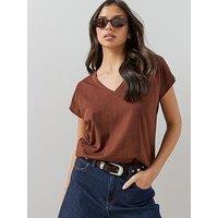 The Very Collection V-Neck T-Shirt - Brown