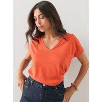 The Very Collection V-Neck T-Shirt - Orange