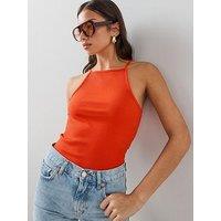 The Very Collection Strappy Ribbed Cami Top - Orange