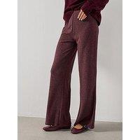 Mango Knitted Trousers With Elastic Waistband - Red