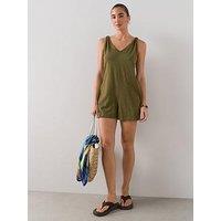The Very Collection Casual Cotton Playsuit - Green