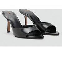 Mango Pointed Heel Sandals - Black