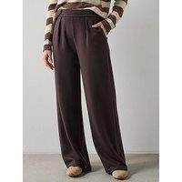 Mango Straight-Fit Trousers With Elastic Waist - Brown