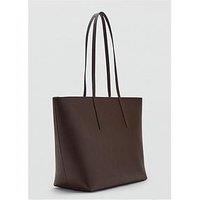 Mango Shopper Bag With Double Handle - Brown