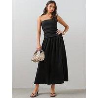 The Very Collection Textured Stretch Bandeau Dress