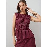 The Very Collection Sleeveless Tiered Top Co-Ord - Red