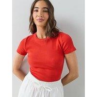 The Very Collection Stretch Rib T-Shirt - Red