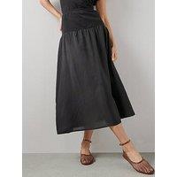 The Very Collection Drop Hem Maxi Skirt Co-Ord - Black