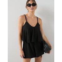 The Very Collection Textured Stretch Strappy Playsuit