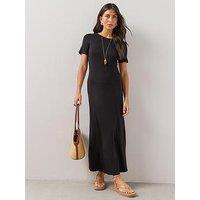 The Very Collection Stretch Jersey Maxi Dress - Black