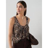 The Very Collection Printed Stretch Bubble Hem Vest - Multi