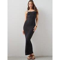 The Very Collection Ribbed Cami Maxi Dress - Black