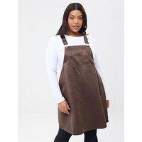 Yours Curve Suede Pinafore