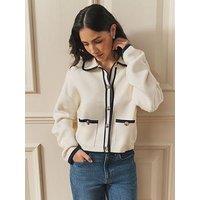 Laura Ashley Nautical Button Through Cardigan - Cream