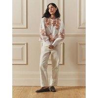 Laura Ashley Cot Poplin Embrod Blouse