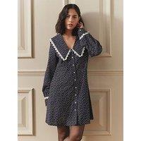 Laura Ashley Sailor Dress - Navy